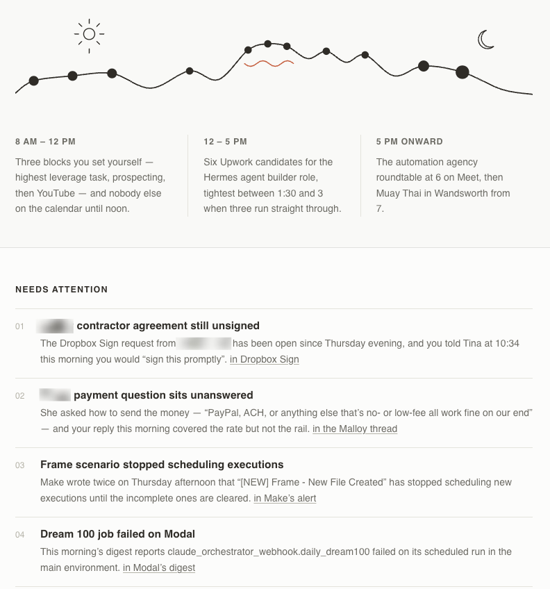 Daily Briefs — the as-built system.