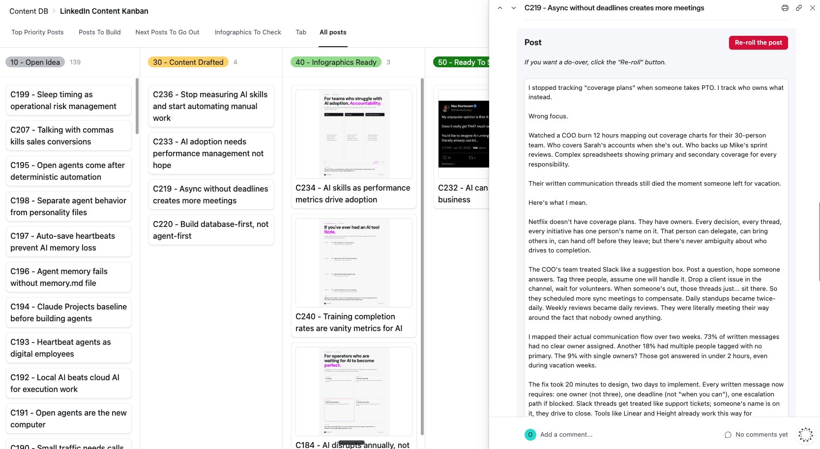 LinkedIn Content System — the as-built system.