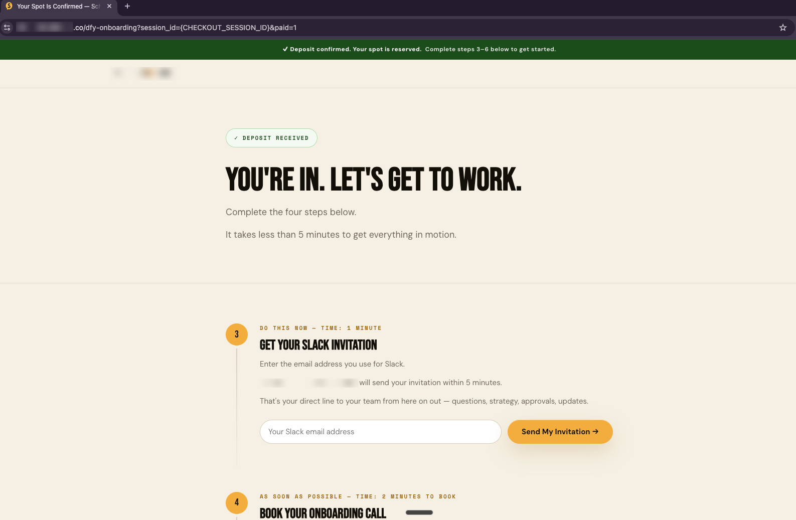 Onboarding Page — the as-built system.