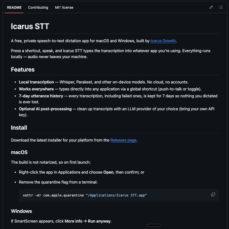 Speech-To-Text Apps — the as-built system.